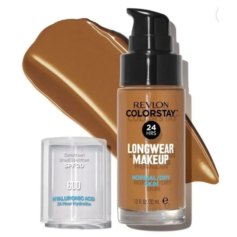 Revlon  COLORSTAY MAKEUP  Natural Finish 24 Hr  600 Cinnamon  SPF 20  Normal/Dry