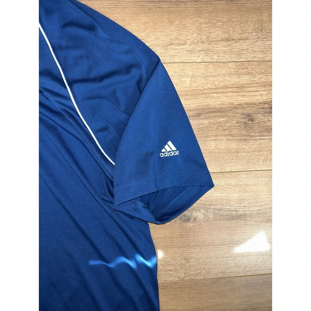 Adidas Golf ClimaCool Polo Shirt Mens XL Blue‎ Short Sleeve 3-Stripe