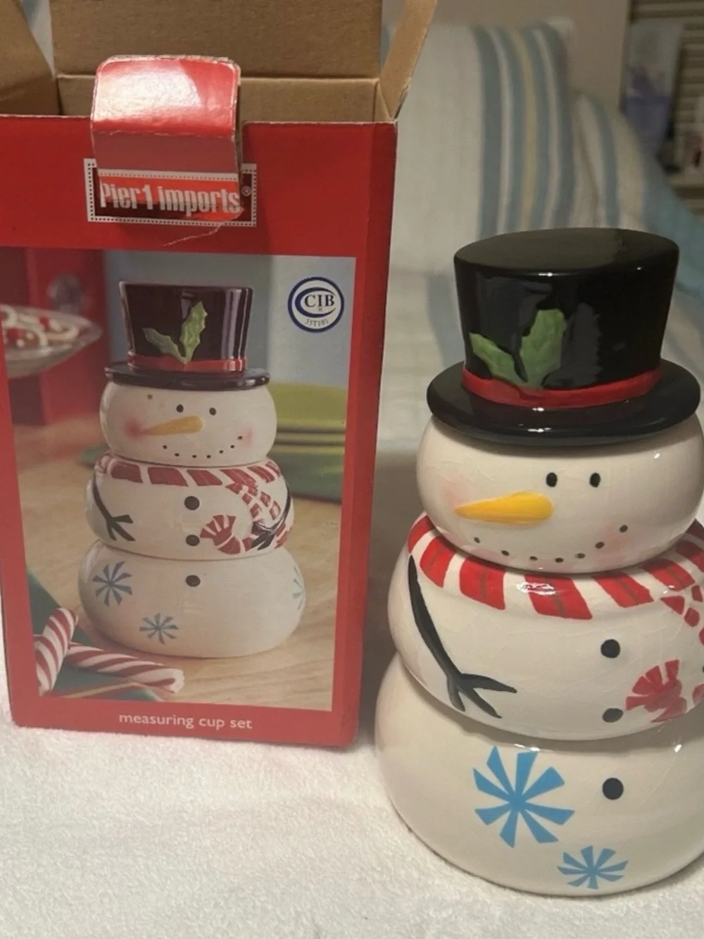 Pier 1 Snowman Measuring Cup Set