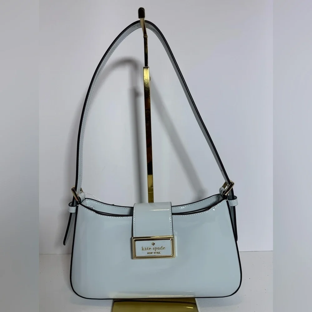 Kate Spade Glossy Pale Blue Shoulder Bag