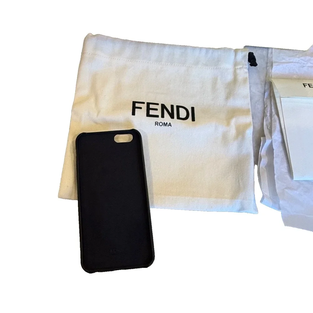 Fendi x Karl‎ Lagerfeld Karlito Fur Leather Stud Smartphone iPhone 6/6s Case