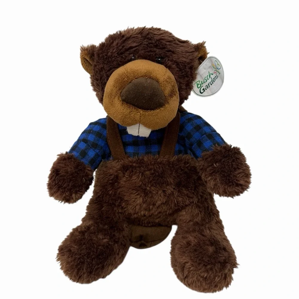 NWT Aurora Beaver Plush‎ Lumberjack Blue Buffalo Plaid 11