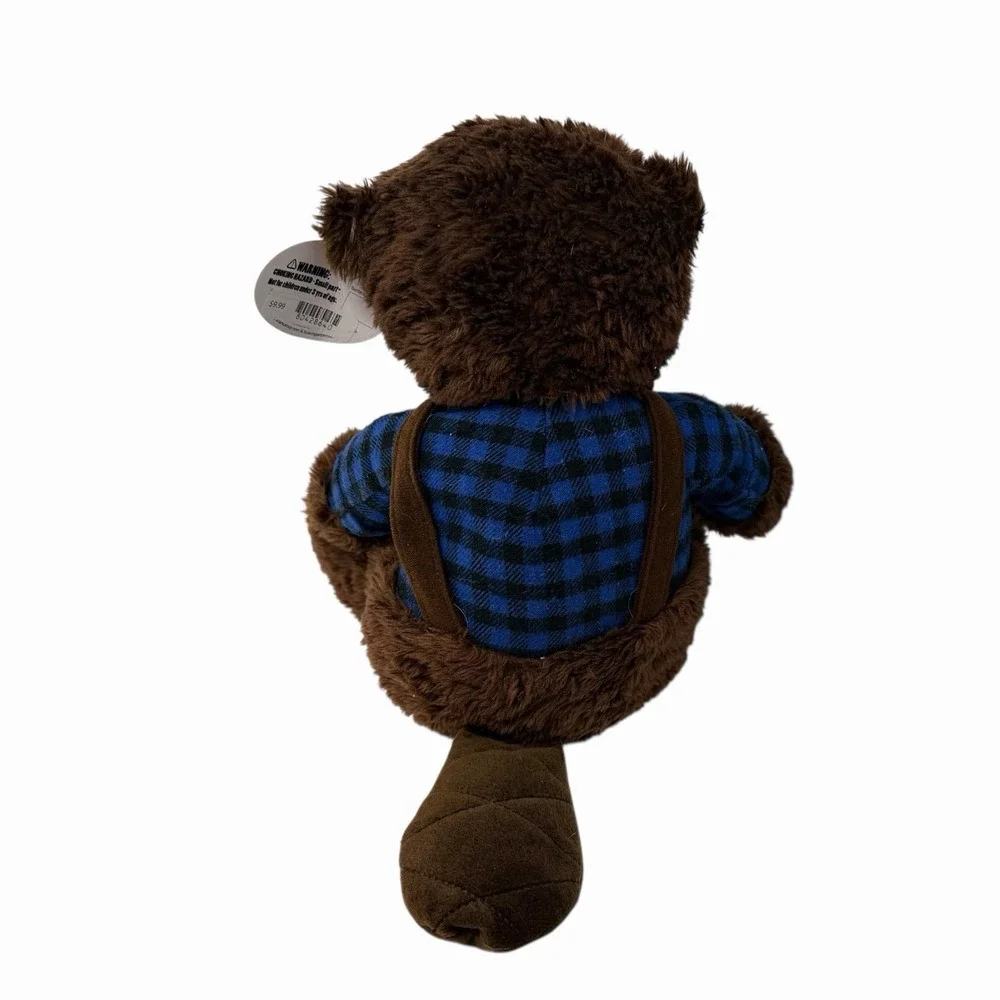 NWT Aurora Beaver Plush‎ Lumberjack Blue Buffalo Plaid 11