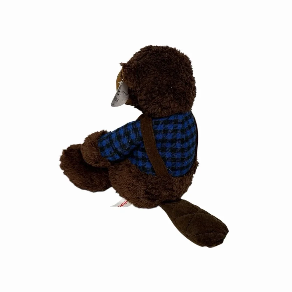 NWT Aurora Beaver Plush‎ Lumberjack Blue Buffalo Plaid 11