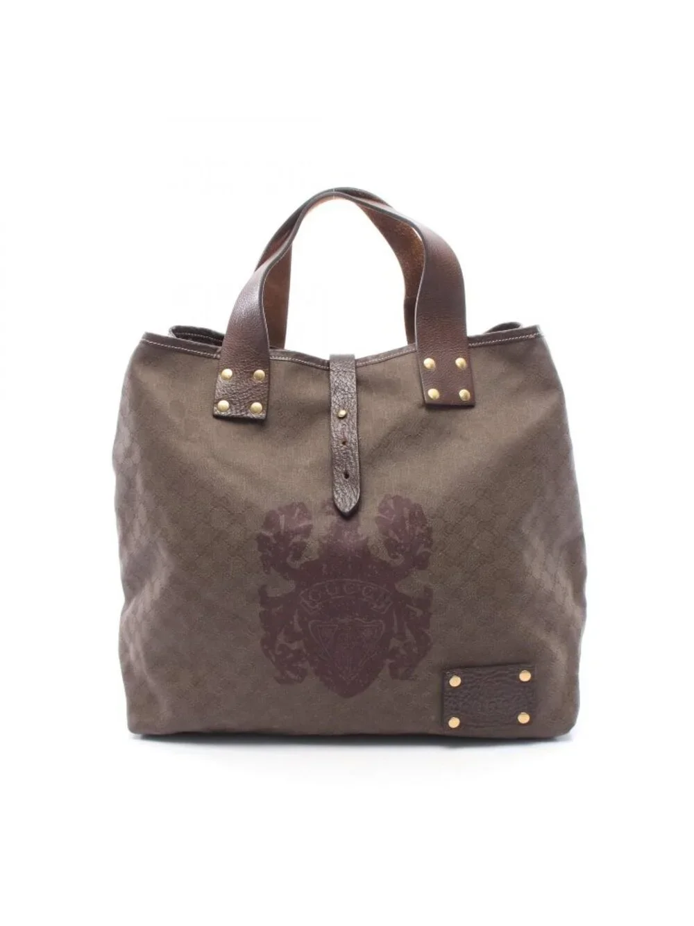 Gucci Tote Large GG Canvas Dark Brown