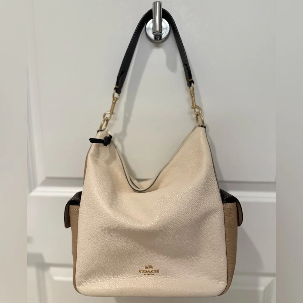Coach Pennie Shoulder Bag, Colorblock, Missing Long Strap & Hangtag, GENTLY USED