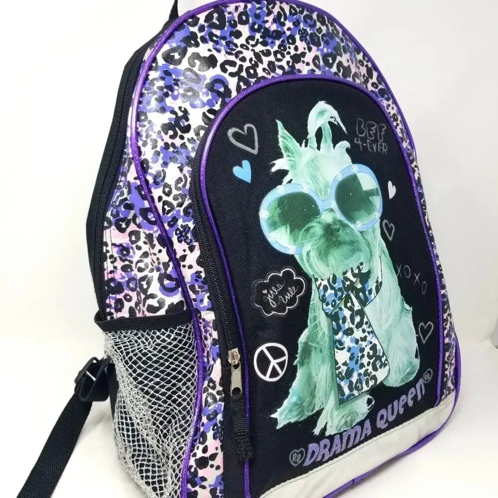 Drama Queen Doggie Backpack Pre-owned Lightweight Easy to Care School Bag‎