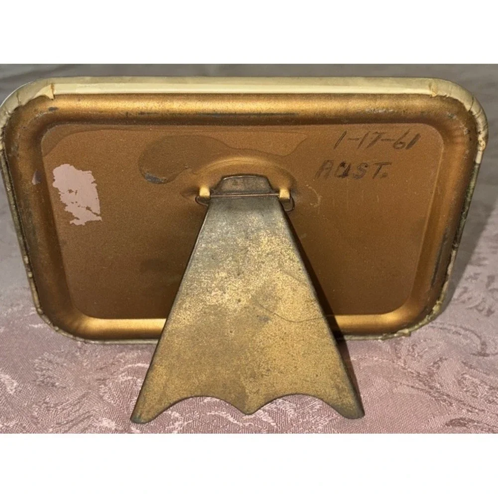 Vintage Hampden Bridge Kangaroo Valley Australia Souvenir Tin Frame 5x3.5