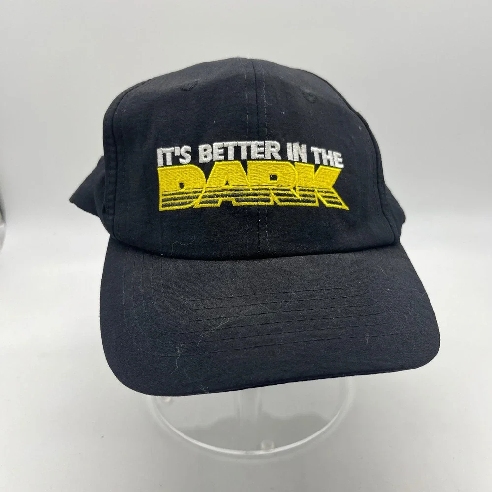 Vintage Myers's Original Dark Rum Black Baseball Cap Better in the Dark  Hat 90s