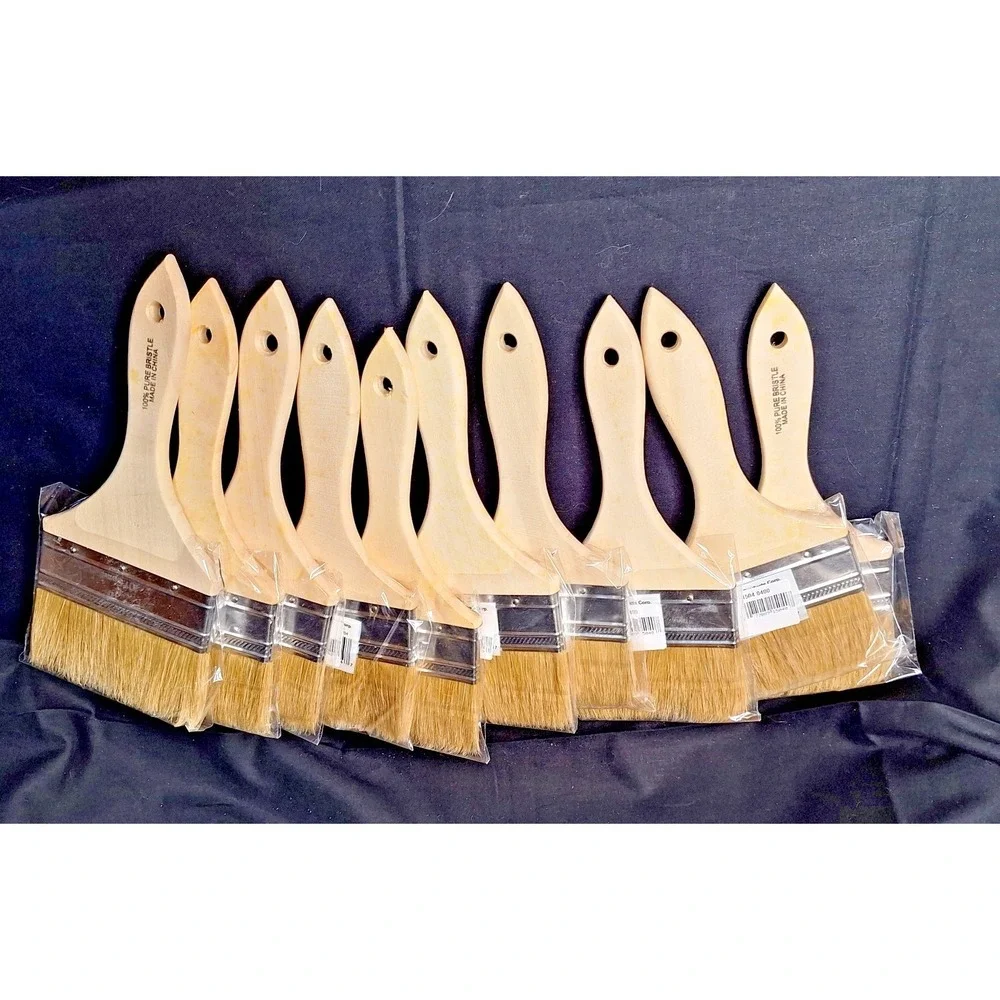 Lot of 10 New Four Inch Paint Brushes