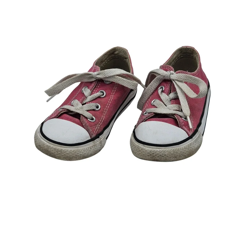 Converse Chuck Taylor All Star Shoes Toddler Size 8 Pink‎ Low Top 737254F