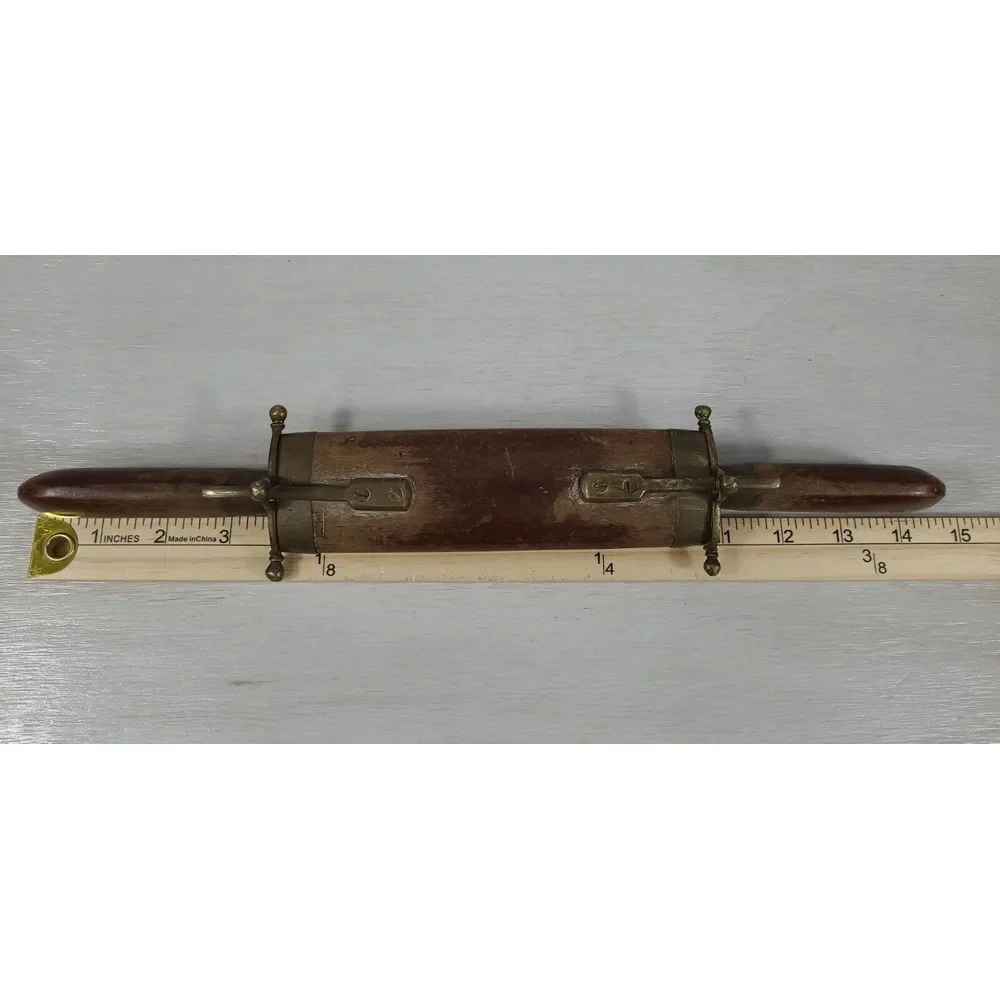 Vintage Indian Meat Carving Set Knife & Fork With Wood‎ Handle & Sheath