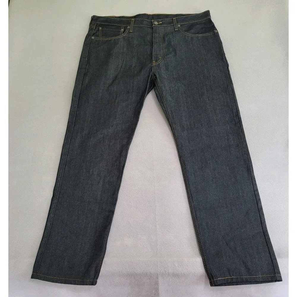 Levi's 502 Men's Taper Fit Denim Blue Jeans Dark Wash Size 38X30