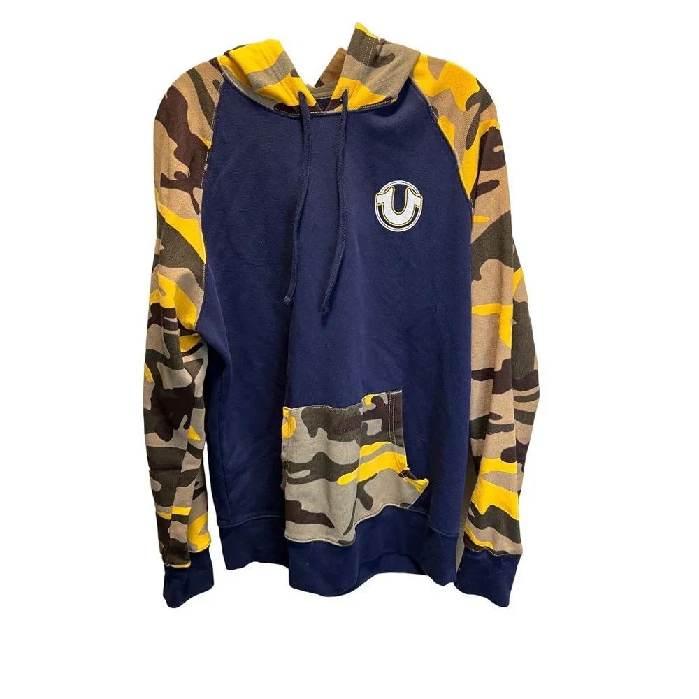 True religion Pullover Camo Hoodie Size Large