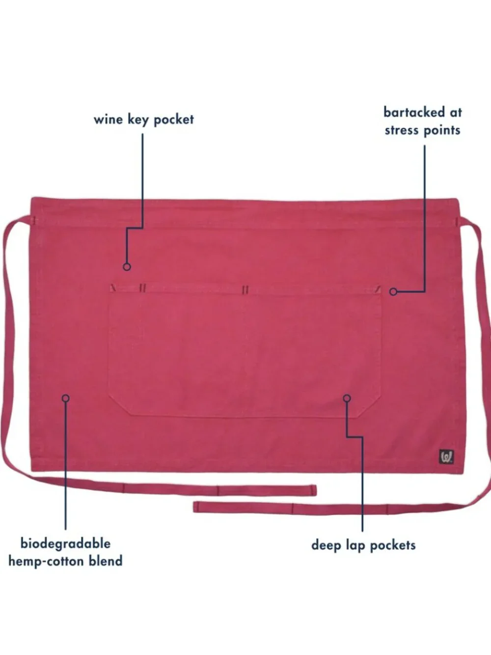 White Bark Workwear Bougainvillea Bistro Apron