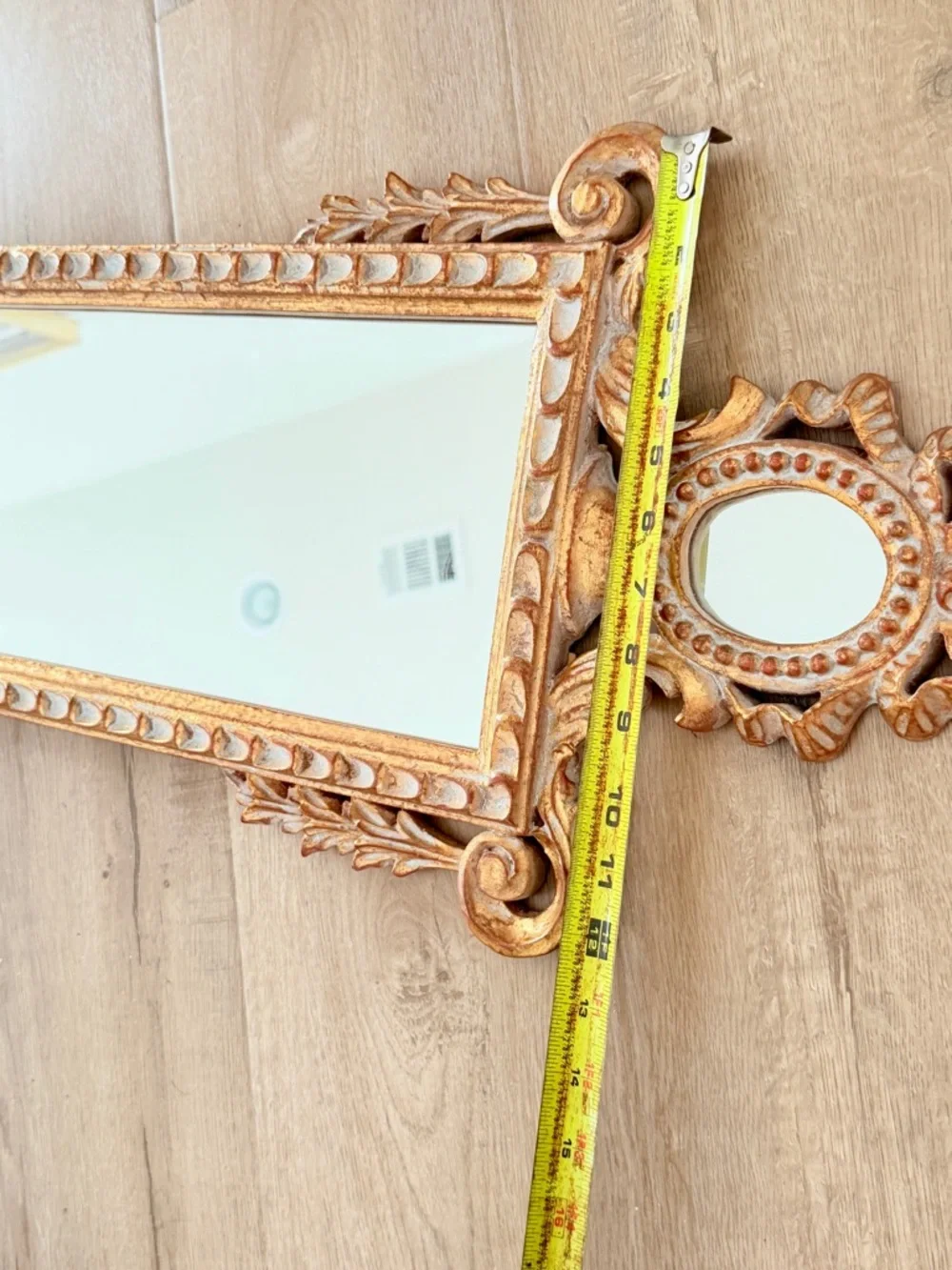 Vintage Wall Mirror Neoclassical Gilt‎ Carved Wood Real Gold Leaf Hand Finished