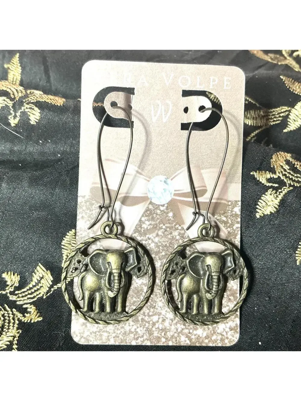 * Elephant Drop Earrings