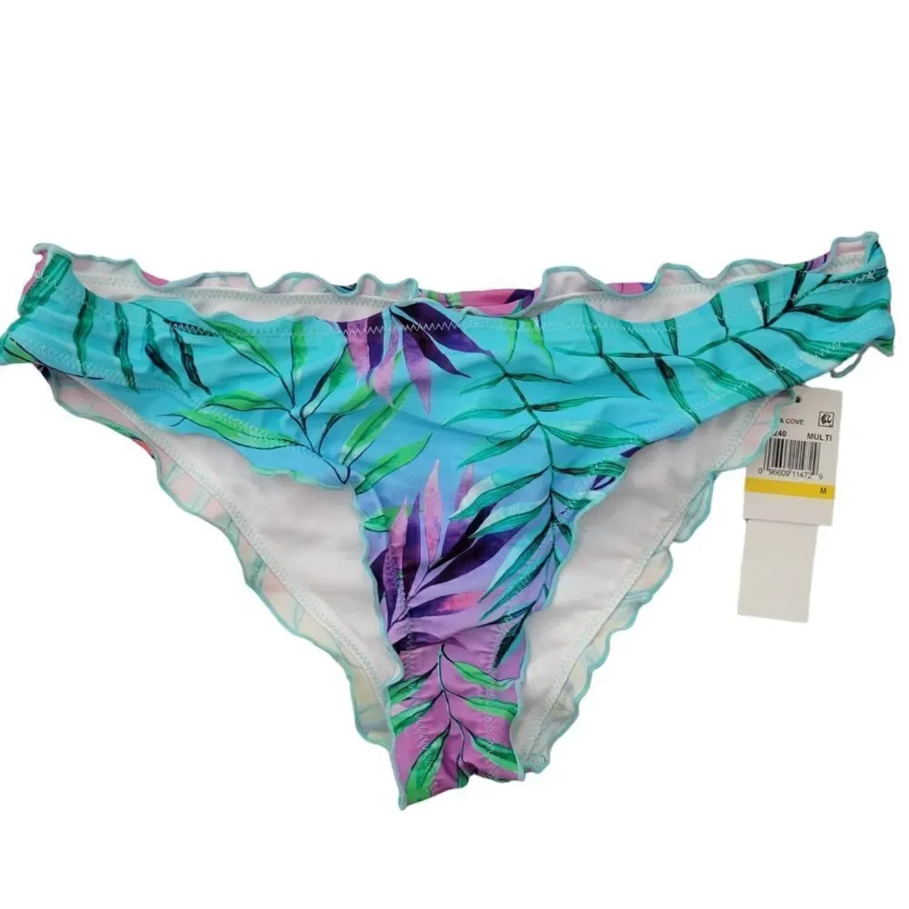 NWT Salt +Cove Tropical Punch Ruffled Hipster Bikini Bottom Juniors
