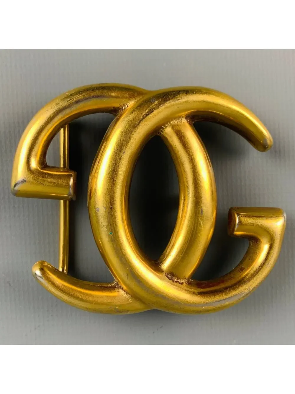 GUCCI Size L Metal GG Monogram Belt Buckle