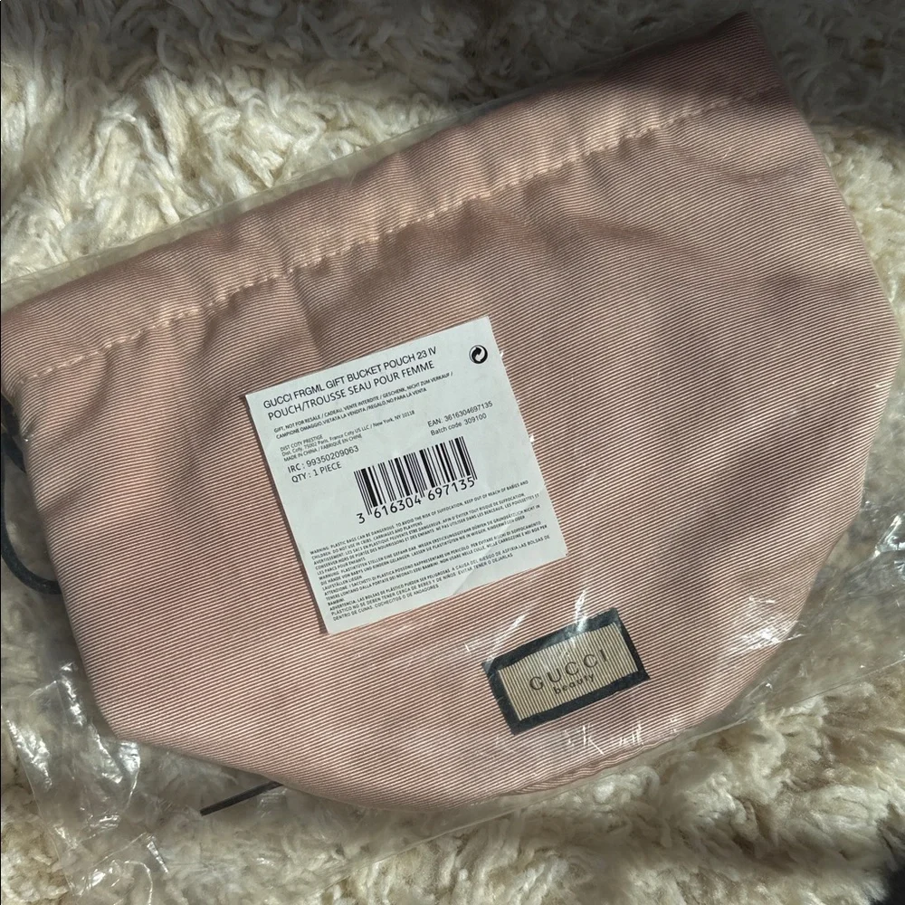 Gucci Blush Pink Canvas Pouch