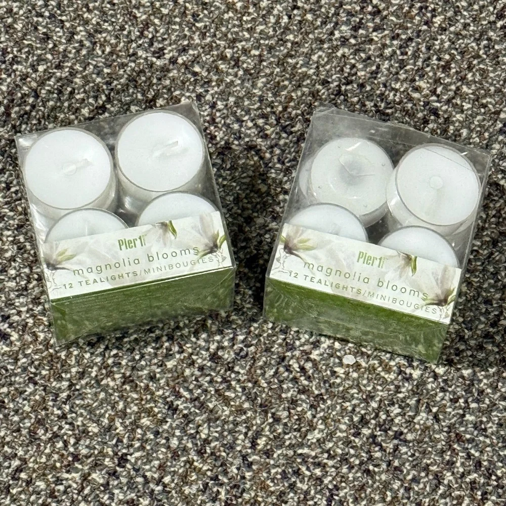 Vintage Pier 1 Magnolia Blooms Scented Tea Lights Lot - 23 Total New