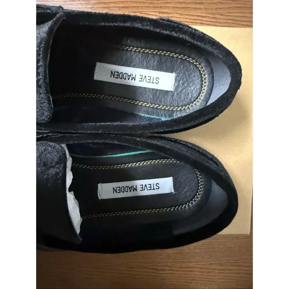 Steve Madden black “velvet”