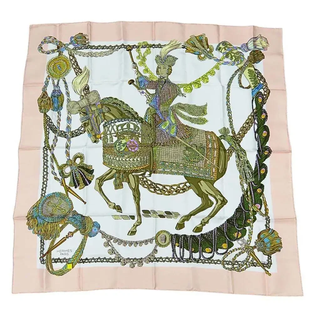 Hermes pink silk