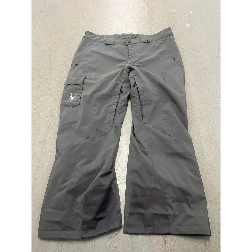 Spyder 3M Thinsulate Troublemaker Pants Men 2XL Gray Insulated Cargo Utility Ski