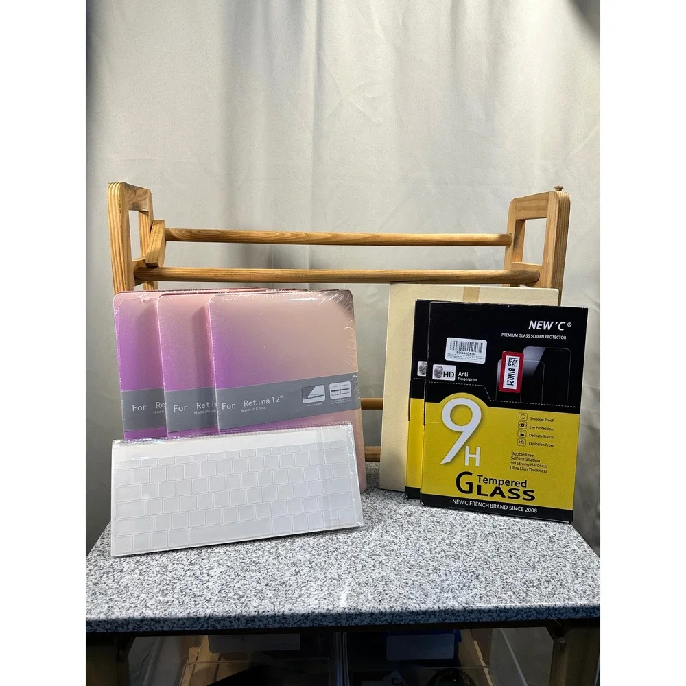 New MacBook Pro‎ Air 12 Inch Case Keyboard Cover Screen Protector Bundle glass