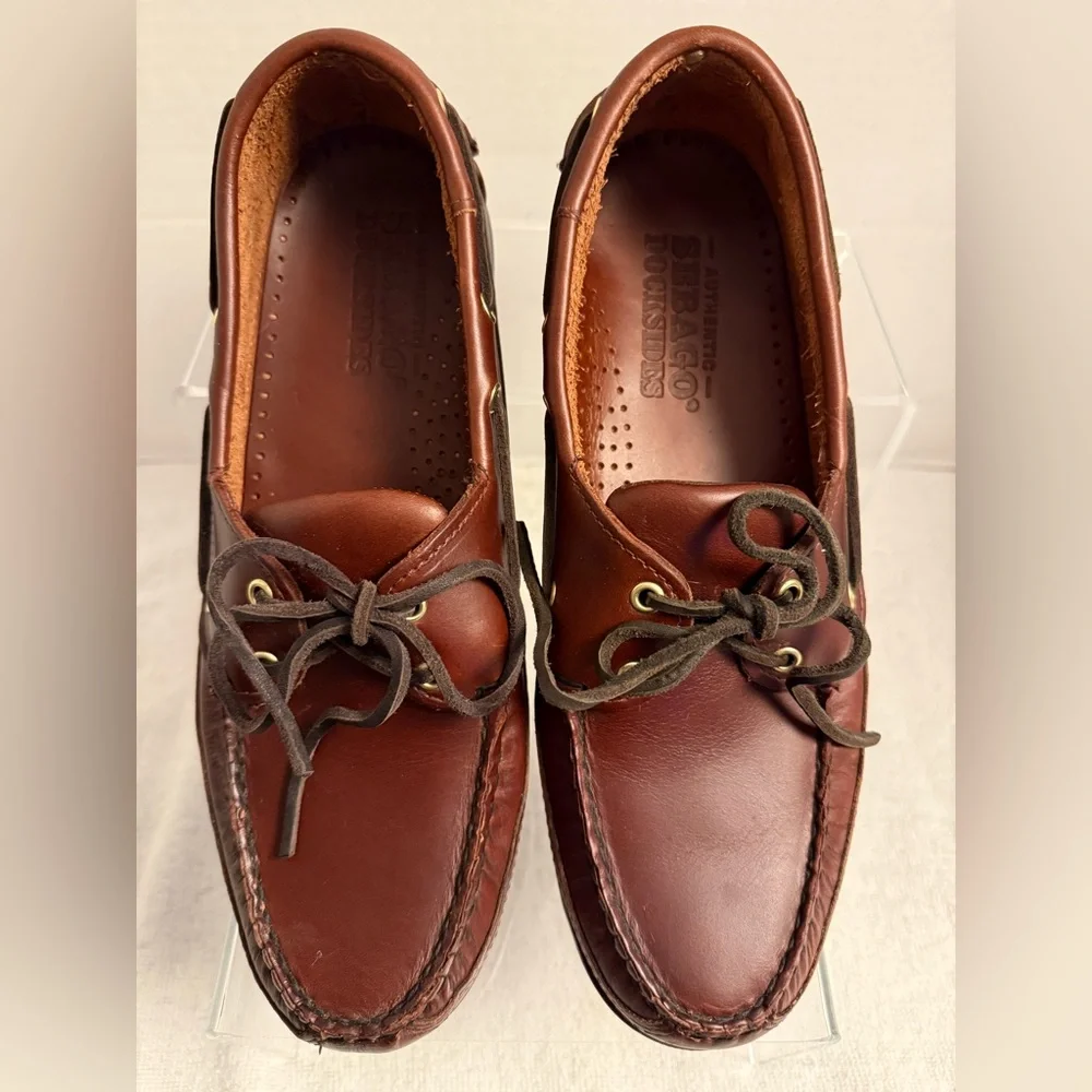 Sebago Docksides Leather Boat Shoes Men’s 9 M Brown Classic Loafers NWOT