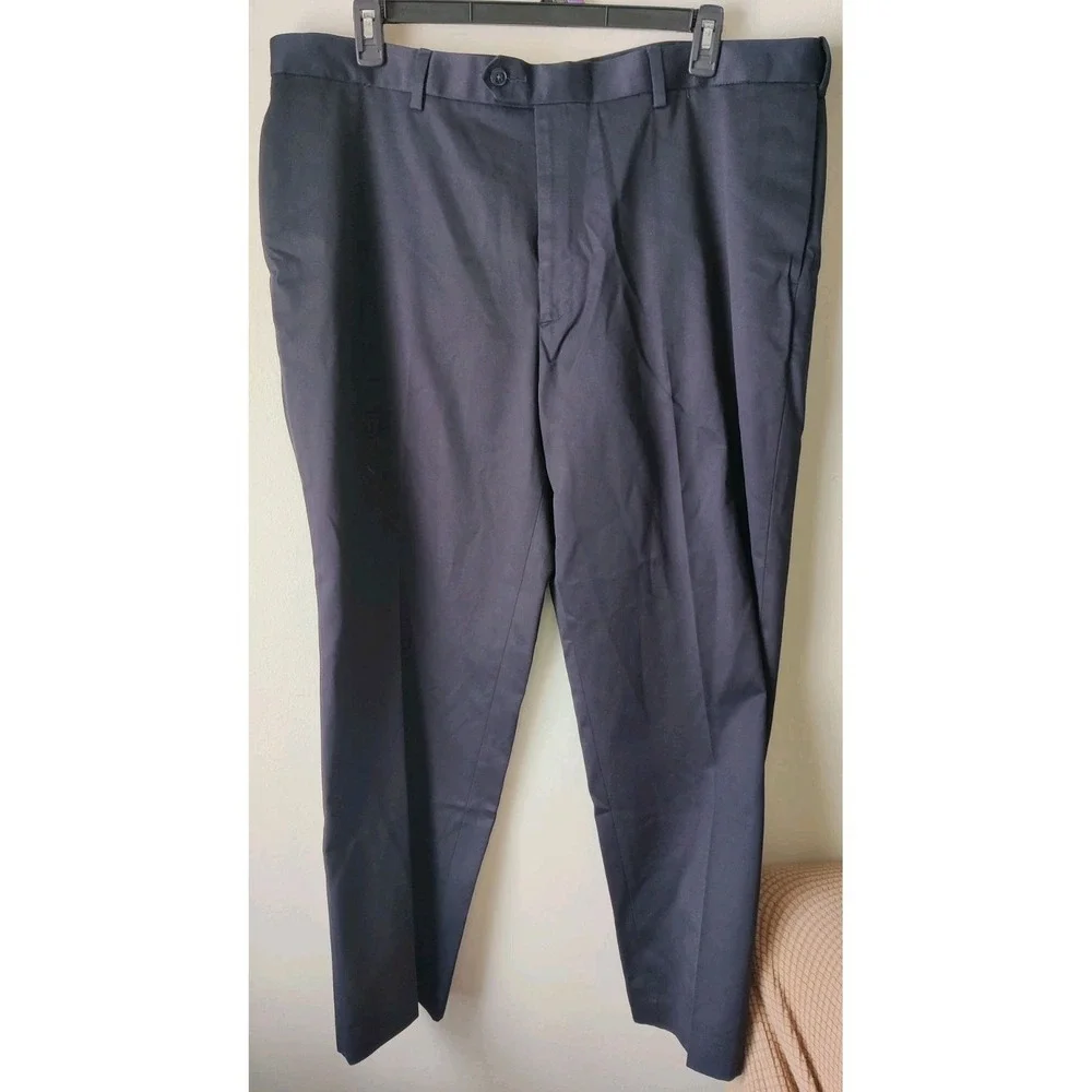 Perry Ellis Portfolio Men's 42 X 30 Pants Flat Front‎ Wrinkle Free Cotton NWT