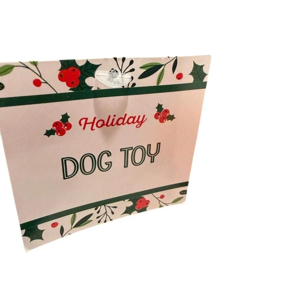 Pet Holiday Dog Toys (2) Lamb Chop & Penguin Multicolor Christmas Plush‎