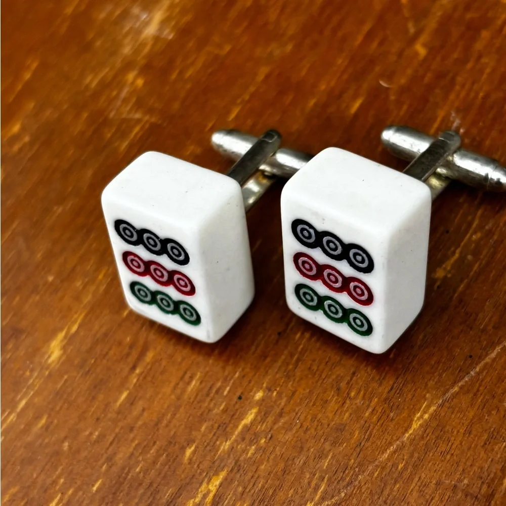 Nine dots mini mahjong Cufflinks