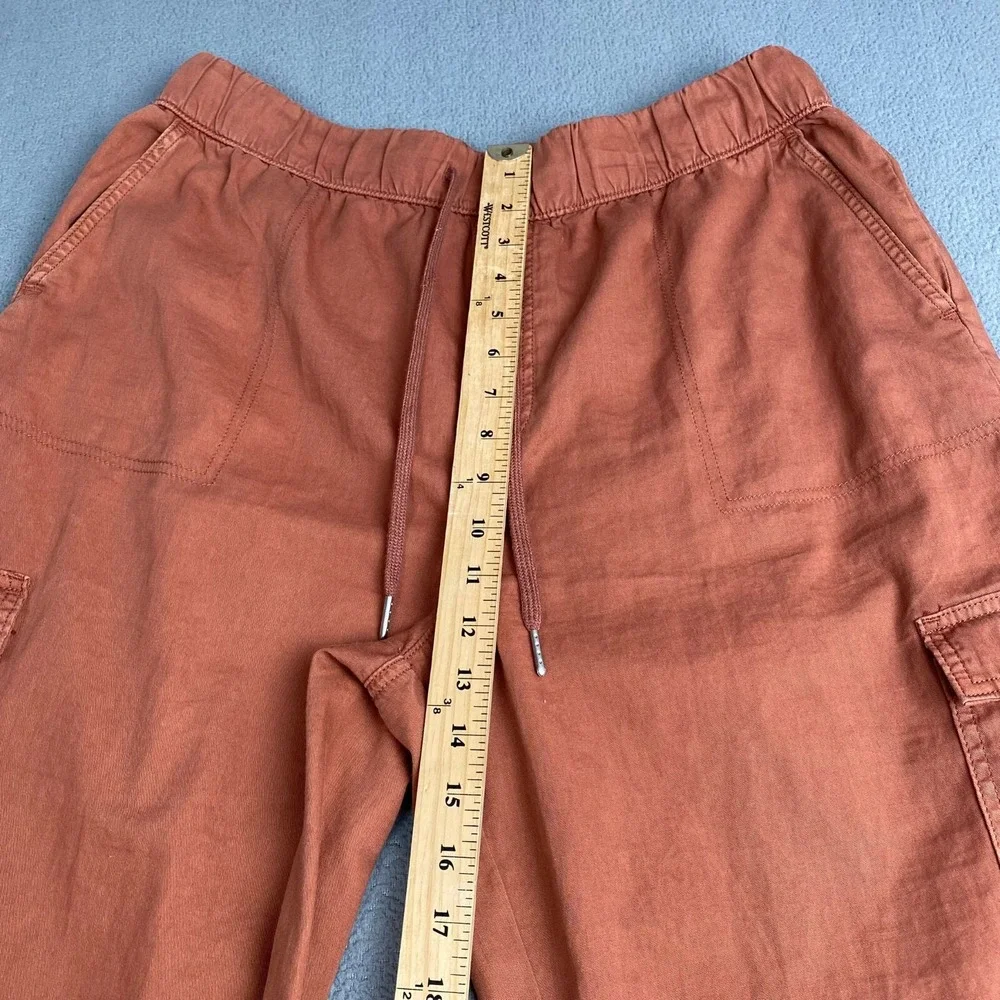 TRUTH+THEORY Women's Size XL Brick,Lightweight Cargo Cropped Pants,Elastic Waist