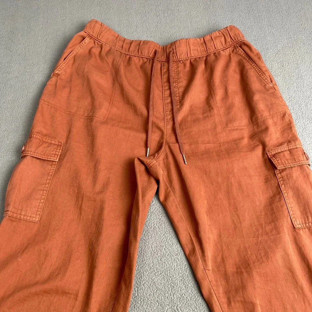 TRUTH+THEORY Women's Size XL Brick,Lightweight Cargo Cropped Pants,Elastic Waist