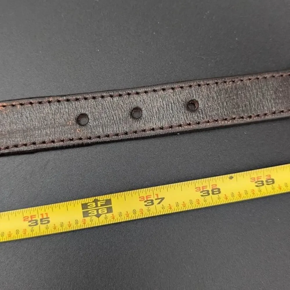 Wide Stetson Belt Womens L Brown Distressed Full Grain Leather Western Rodeo