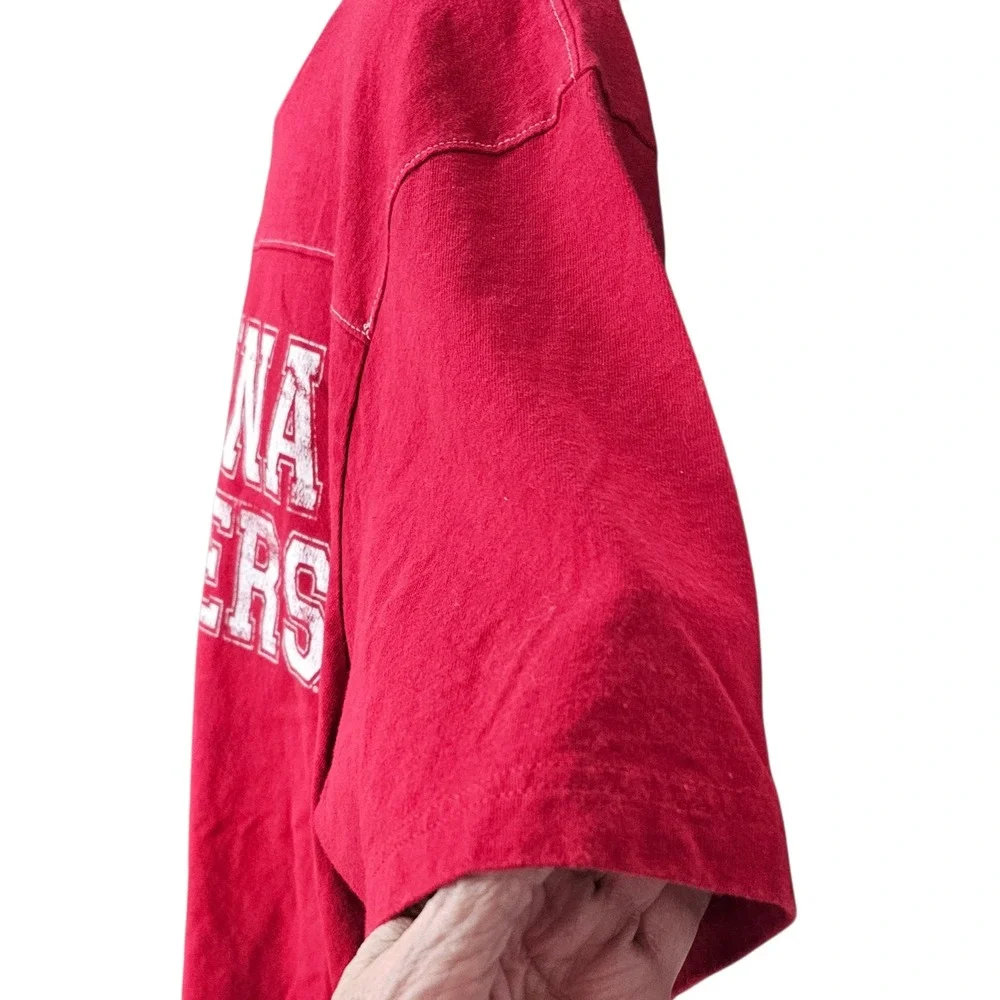 Adidas Indiana Hoosiers Mens‎ Red Graphic T-Shirt IU Logo Short Sleeve Large