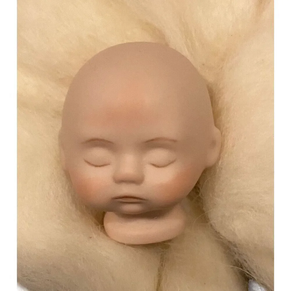Imsco Signed Hutchens 1987‎ Small Porcelain Doll Head Eyes Closed 2
