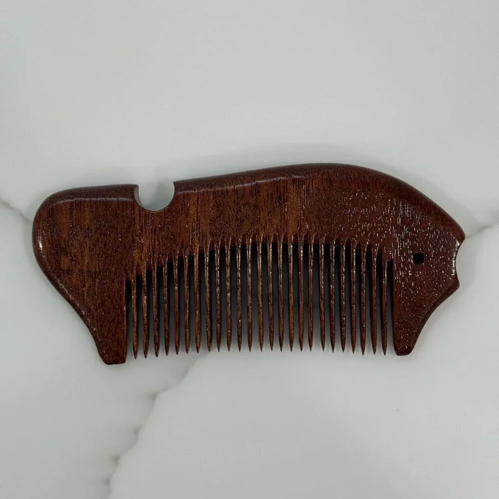 Antistatic Comb Wooden Fish Shape Decorative Hair‎ Smoothing Comb Beard Mustache