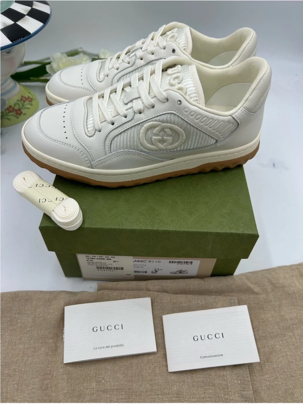 Gucci leather sneakers