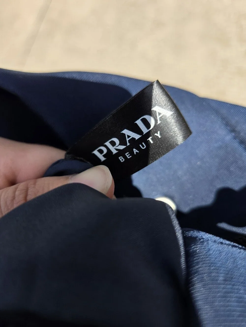 Prada closure navy brand
