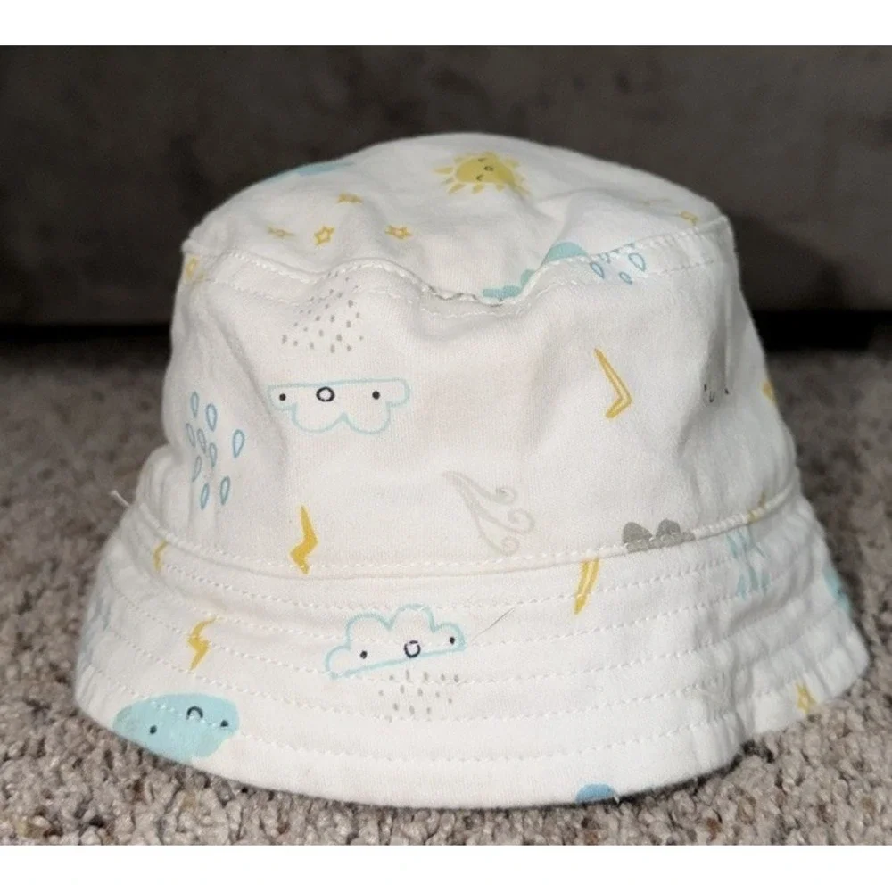 Gymboree 0-3m Baby Boy Stormy Bucket Hat/Sunhat Newborn (2017) 100%‎ Cotton