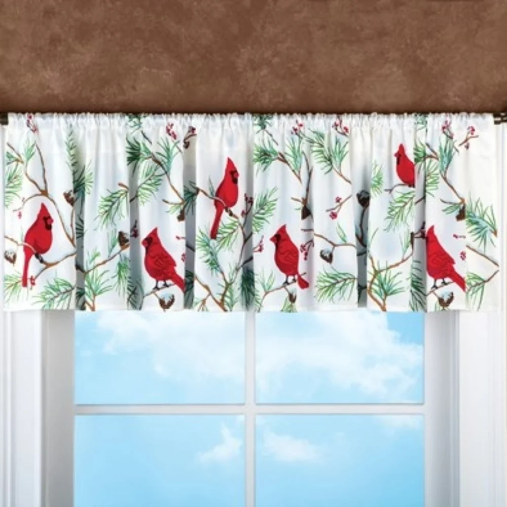 NWT Cardinal Print Window Valance