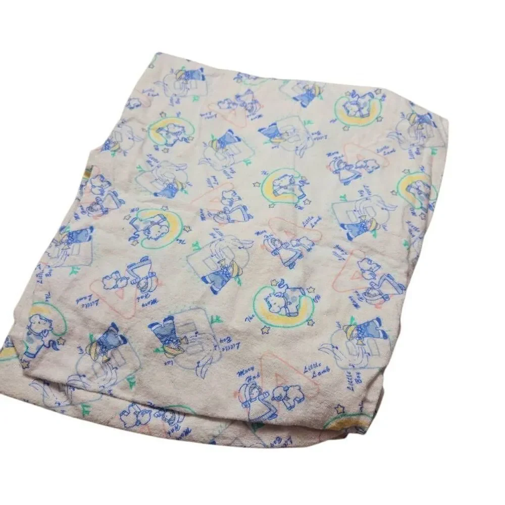 Vintage Nursery Rhymes ABC fitted crib sheet