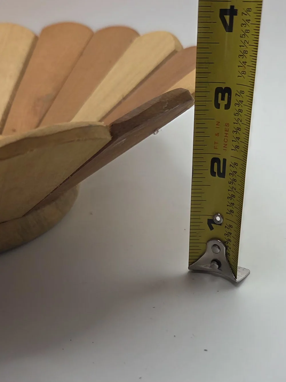 Wooden Fruit Bowl Handmade In Chile Fishing Boat Scene
