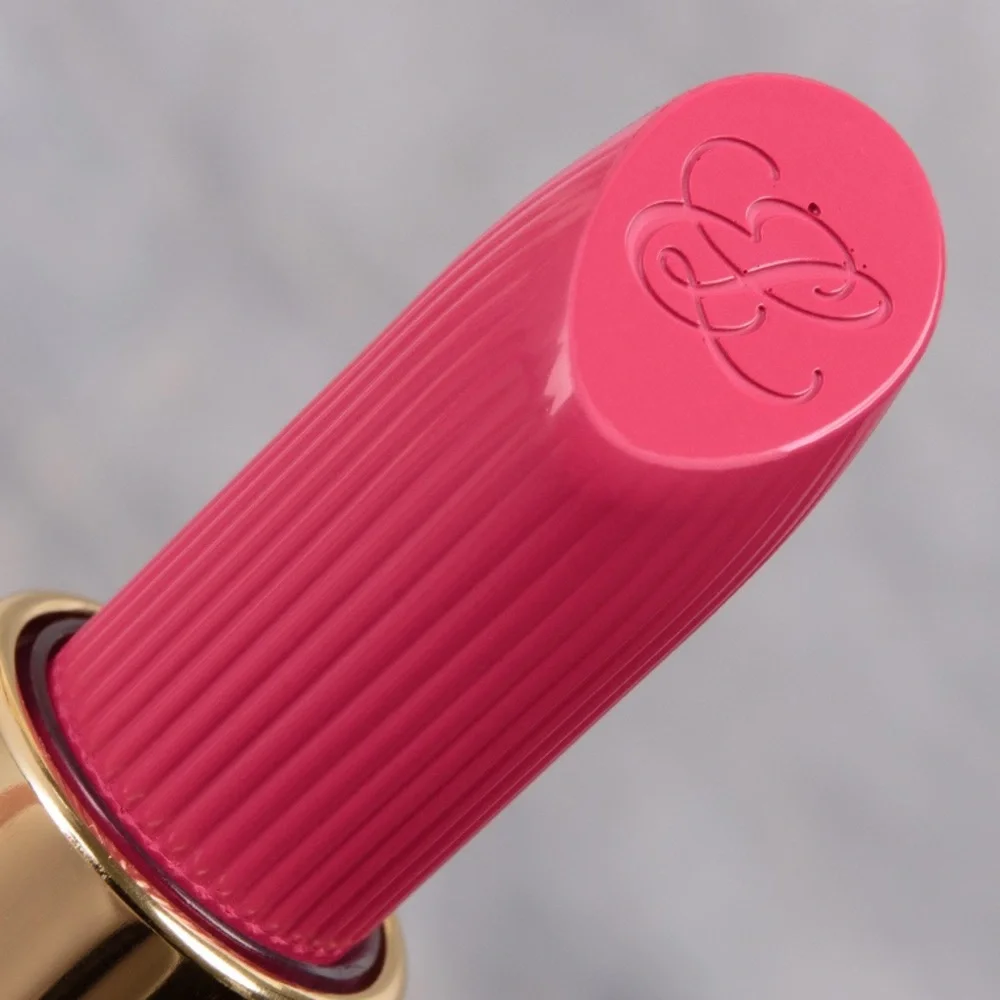 Estee Lauder Pure Color 220 Powerful Lipstick with Mascara & Floral Bag Bundle