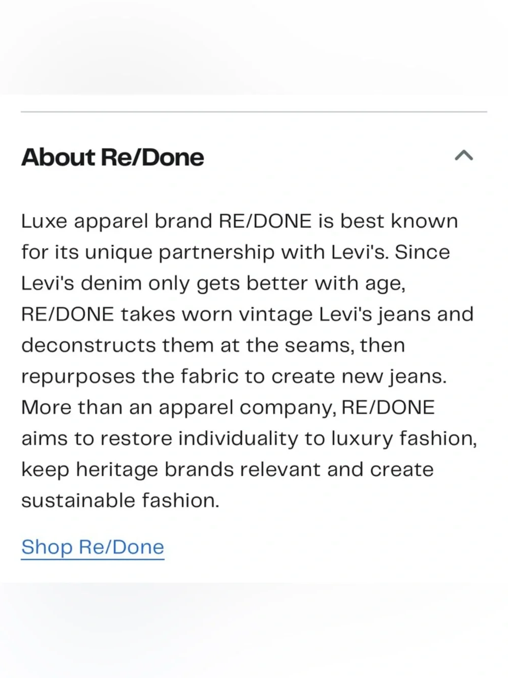Re/Done made very too
