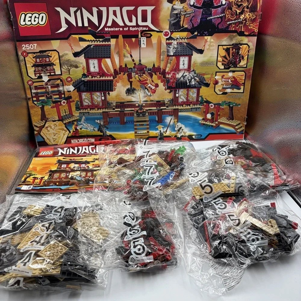 Lego Ninjago 2507 Fire Temple - Incomplete Read! Partial