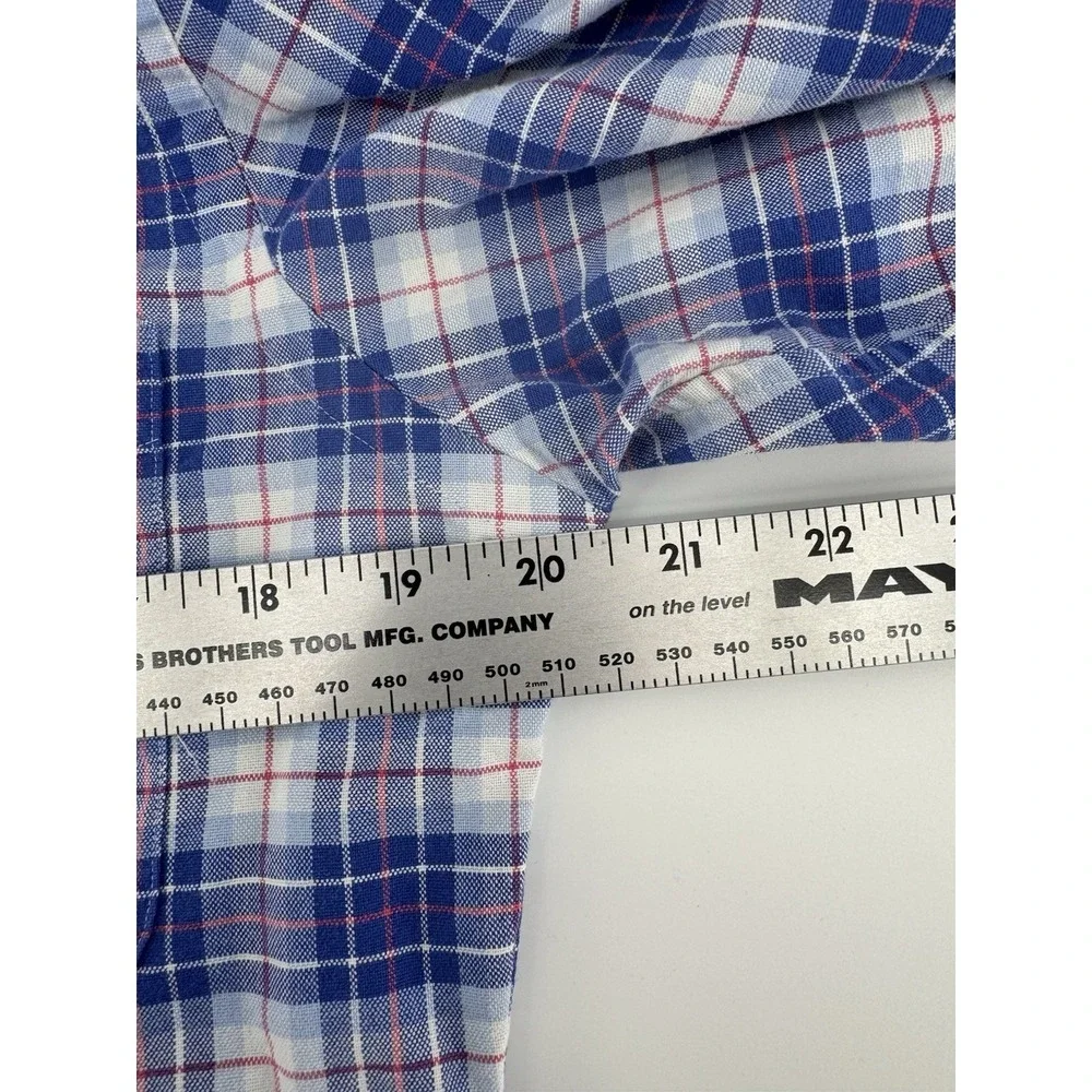 Polo Ralph Lauren Men's Button Down Blue Checkered Dress Shirt Size M‎ Slim Fit