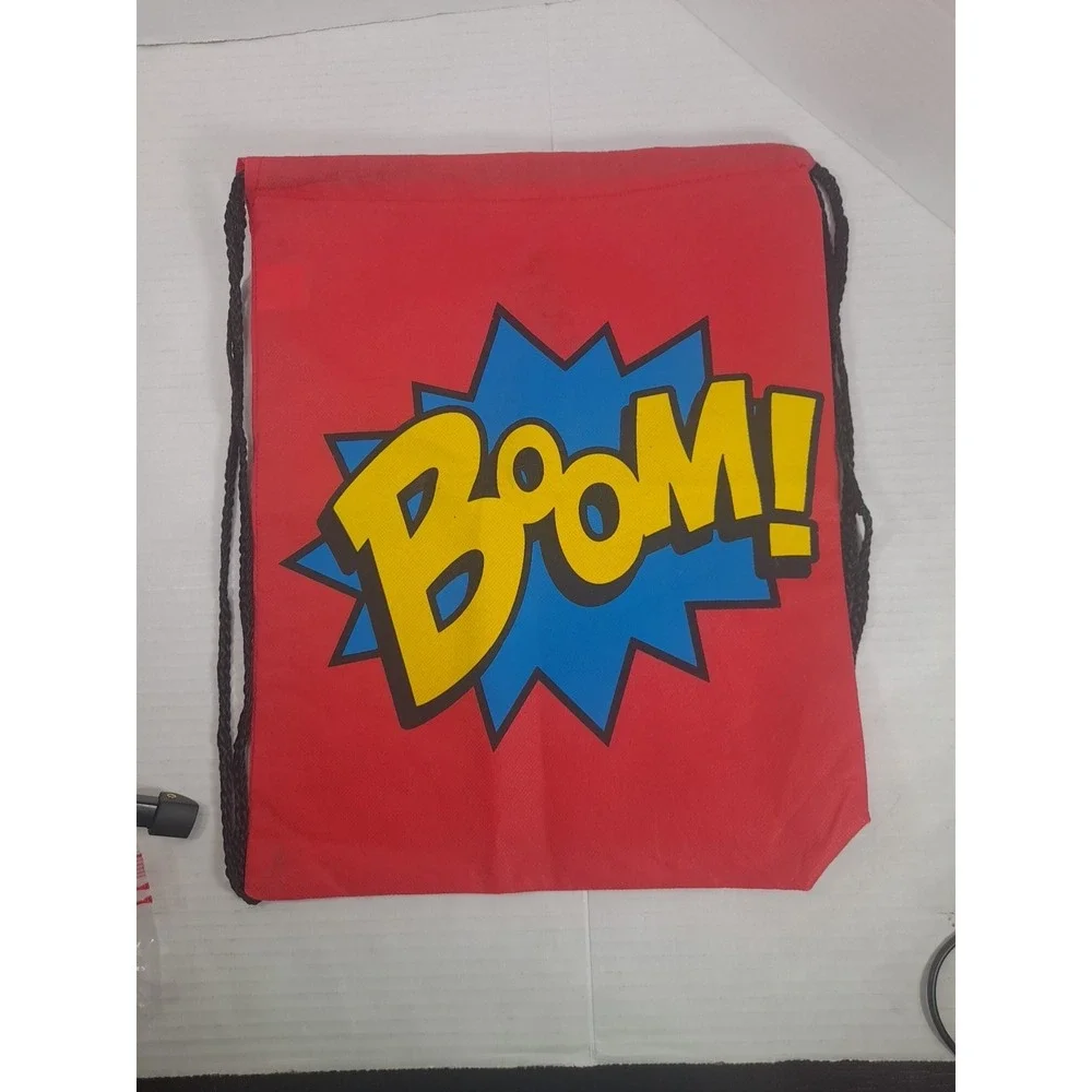 BOOM‎ Superhero Drawstring Bags Backpack With Superman Hand Embroidered